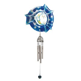 Iron Stop DCH280-2 16cm Designer Moon and Stars Wind Chimes with Spinner
