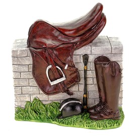 Kremers Schatzkiste XXL Money Box Horse Saddle 15 cm Poly Colourful Piggy Bank Horse Riding