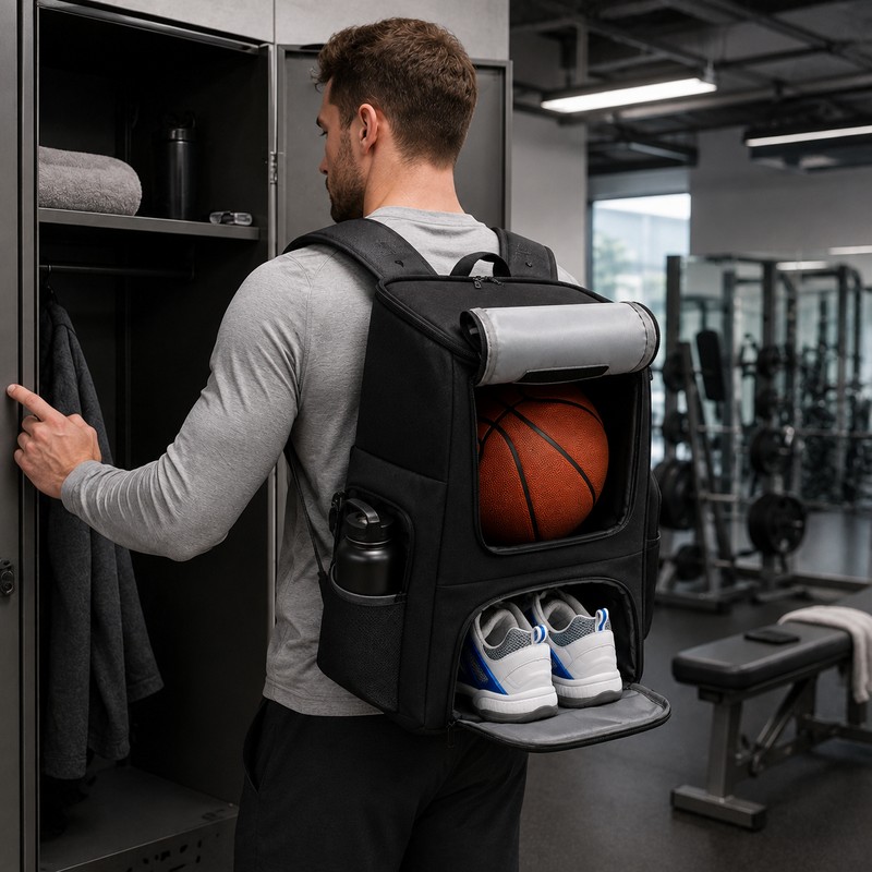 45L Basketball Backpack for Sports – Large Gear Bag with