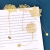 4 Pcs Metal Leaf Bookmarks with Chain Graduation Gift Teacher