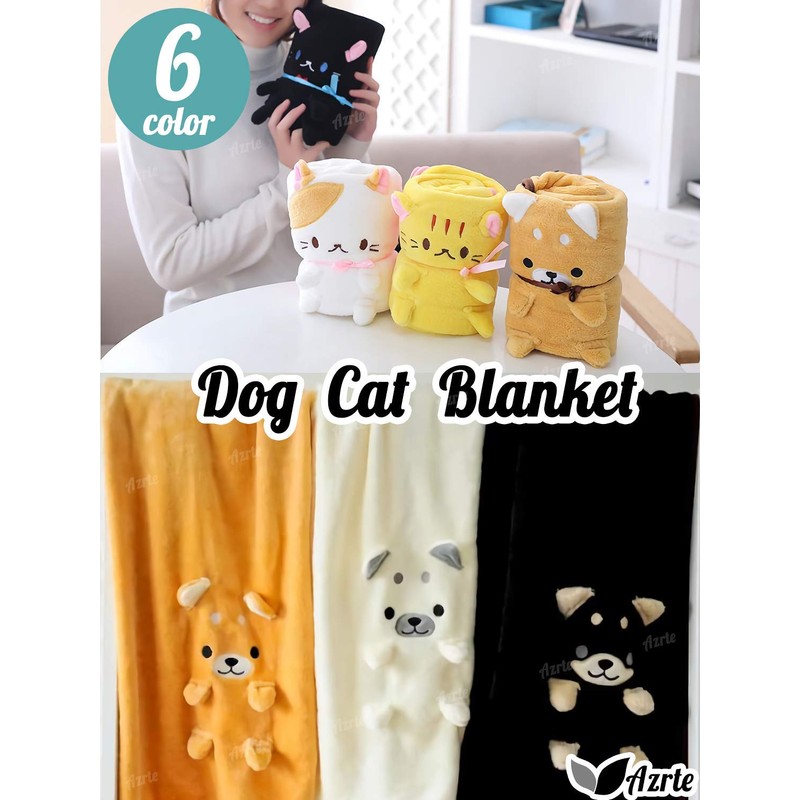 Azrte Blanket Throw Warm Animal Dog Animal Nap Pillow Dog