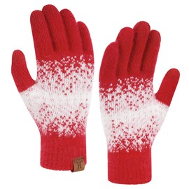 Womens Winter Gloves for Cold Weather Touch Screen Texting Warm Gloves Knit Elastic Cuff Thermal Gloves Gifts for Women