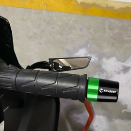 Modeer Handlebar Grip End for Kawasaki Ninja 250 300 400 650 1000 400R 250R 250SX 1000SX H2R ZX14R ZX10R ZX6R Z250 300 400 Z650 750 800 900 1000 Vulcan S 650 900 Motorcycle Accessories (Green)