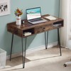 VECELO 39.3" Home Office Work Table with Drawers Computer Desk