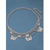 Chain Belts Multilayer Butterfly Waist Chain Adjustable Waist Belt for
