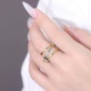 Stackable Rings for Women Multi Link Connected Ring Eternity Statement