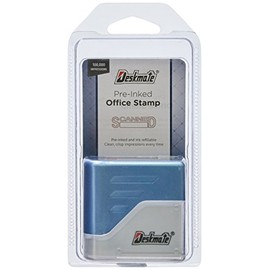 DESKMATE 0367110 PRE-Inked Office Stamp, Scanned (Date) RED