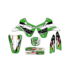 Senge Graphics Inc 1992-1993 KX 125 13 FLY Green Senge Graphics Kit Compatible with Kawasaki - Base Kit, 18/21