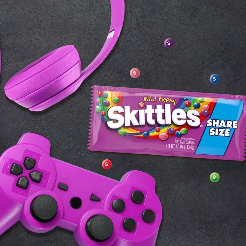 SKITTLES Wild Berry Chewy Candy Bulk – Share Size, 4