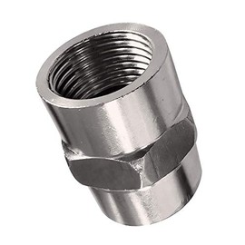 gotonovo 304 Metal Stainless Steel Pipe Fitting, Coupling, Npt 1/2 x Npt 1/2 Inch Female Pipe 1 Piece