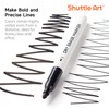 Shuttle Art Whiteboard Markers, Erasable Marker Pens, Black, 15 Pack