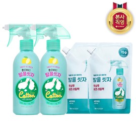 LG Household & Health Care On the Body Cotton Foot Let's Wash Your Feet Foot Shampoo Lemon 385ml*2 + Refill 500ml*2 / 온더바디 코튼풋 발을씻자 풋샴푸 레몬 385ml*2 + 리필 500ml*2