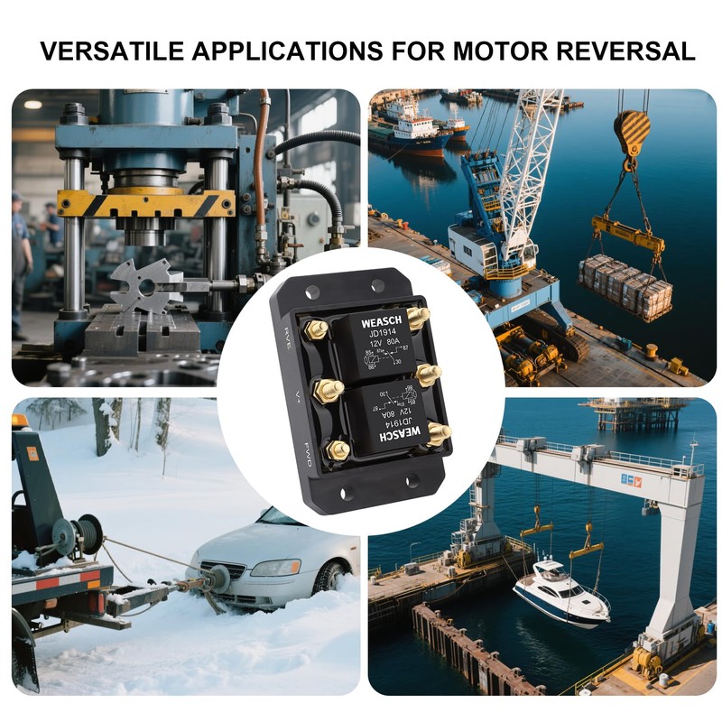 Weasch 12V Forward and Reverse Relay Module, Six Terminal, Replaces