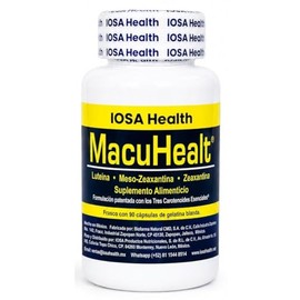 Macuhealt 90 cápsulas | Suplemento ocular con luteína, zeaxantina y meso-zeaxantina | Fórmula clínica para salud visual | 3 meses de uso