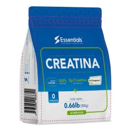 Essentials Creatina Sello Creapure 300 Gr 60 Porciones Sin sabor