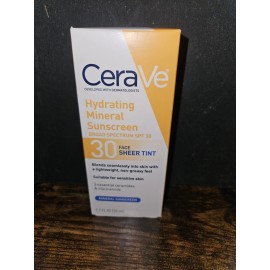 CeraVe Hydrating Mineral Sunscreen SPF 30 with Sheer Tint - Exp 12/24