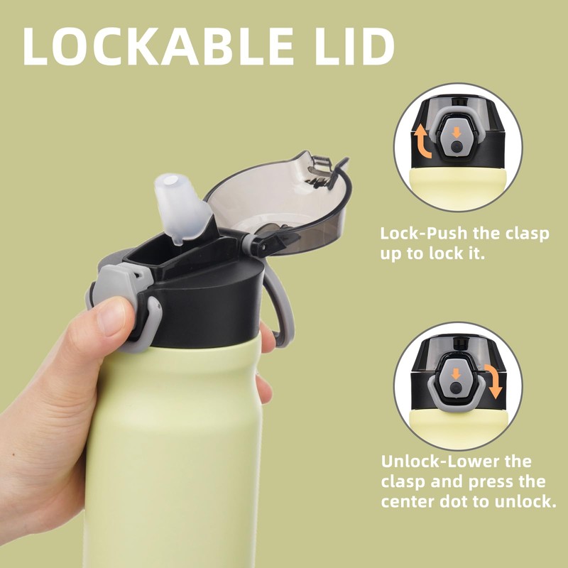 konokyo Insulated Water Bottle 18oz-Macaron Green