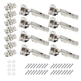 Blum 110 Degree Soft Close Hinges - Full Overlay Soft Close Frameless Application kit Pack of 8