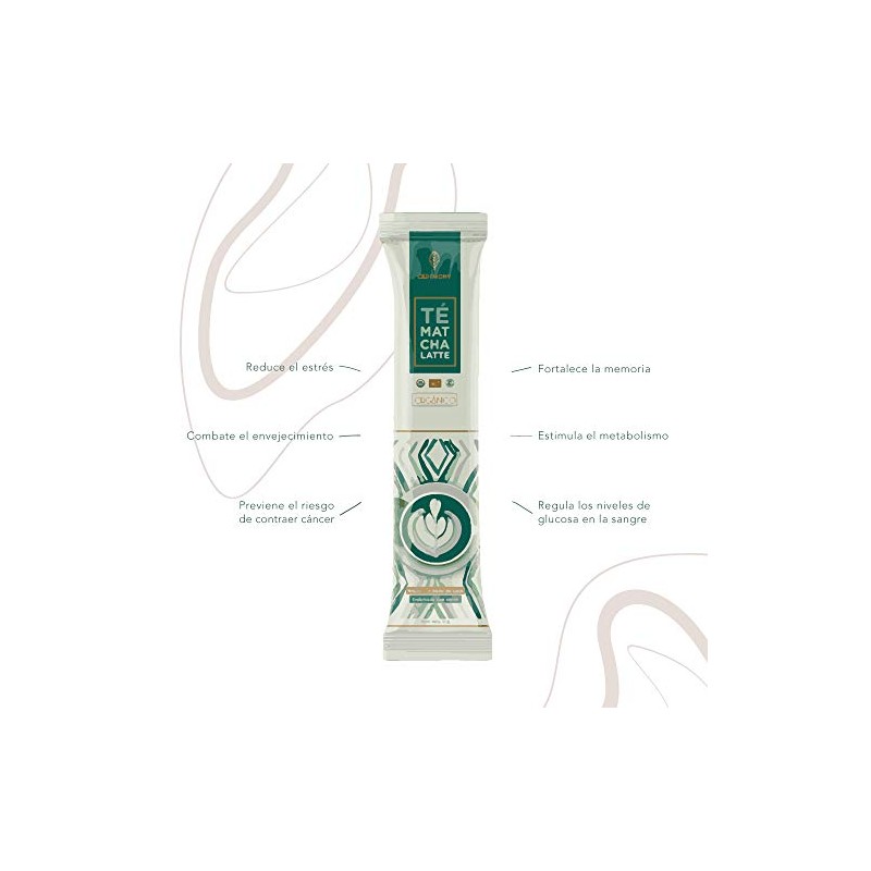 Té Matcha Latte Orgánico en Sticks, 16 Sticks, Ceremony Matcha