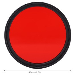 Red Camera Lens Filters, 40.5mm 43mm 46mm 49mm DSLR Camera HD Camera Red Full Color Lens Filter Waterproof Oil Proof Camera Lens Filter with Lens Filter Case,for Most of DSLR Cameras in the(46mm)