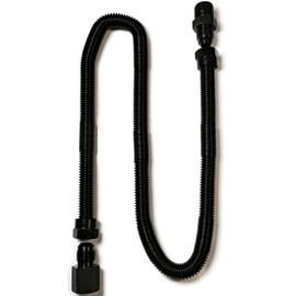Midwest Hearth Whistle Free Gas Flex Line for Fire Pit and Fireplace - Black Coated Stainless Steel (30" Long)