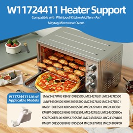 W11724411 W10909479 Oven Microwave Grill Support for KitchenAid Jenn-Air Whirlpool, Replacement Parts W10288008 Microwave Support Bracket, Durable Heater Support W10120233