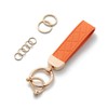 AOKSUNOVA Women's Leather Car Key Fob, orange, Unit size