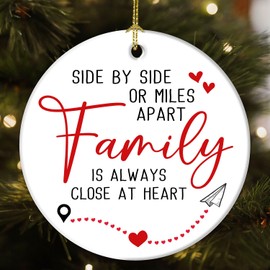 REXXNOX Family Christmas Ornament 2024 - Long Distance Gifts for Family, Mom, Dad, Daughter, Son, Grandma & Grandpa, Birthday - Christmas - Christmas Tree Decoration Ceramic Ornament