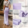 Outoshe Women's Satin High Waisted Maxi Skirts Hidden Elasticized Waistband