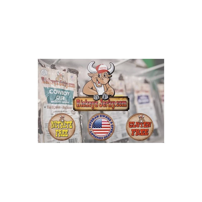 Rickey's Jerky, Bison Jerky, 100% Made From Solid Strips of