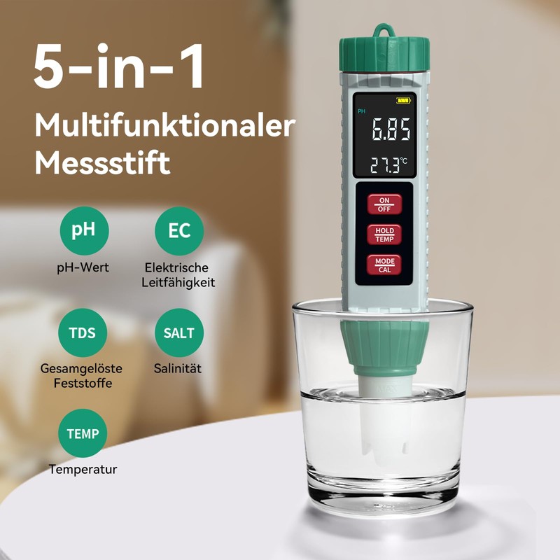 Shiptree PH Meter High Precision (± 0.01), Water Tester, pH