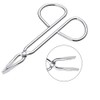 LASSUM 2 PCS Eyebrow Tweezers,Stainless Steel Scissors Shaped Eyebrow Straight