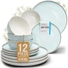 Stoneware dinnerware set 4 persons 12 pcs – Modern style