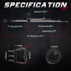 Wiring Harness 2 Lead, OFFROADTOWN Nylon Wiring Harness Kit for LED Pods Driving Light Fog Light 12V 40A Fuse Relay On/Off Rocker Switch 18AWG Heavy Duty Wiring Harness for Trucks Offroad ATV UTV Boat