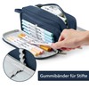 KALIDI Pencil Case with 3 Compartments Large Capacity Pencil Case