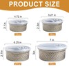 MISSYSSIM Ceramic Mixing Bowls with Lids Set of 4, Embossed