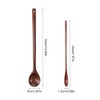 10Pcs Long Handle Wooden Coffee Spoons Wooden Mixing Spoon Mini