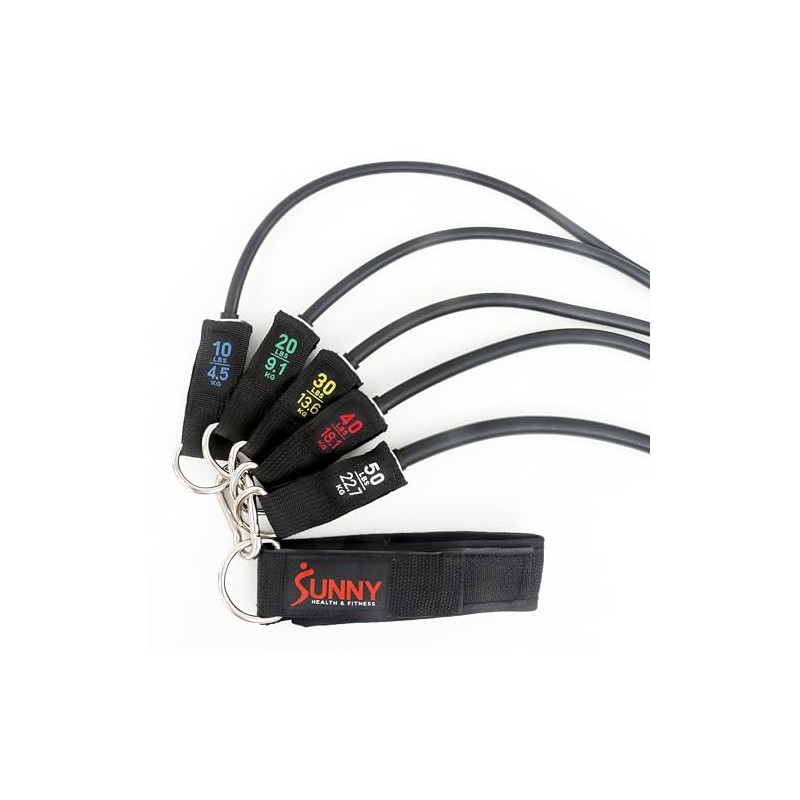 Sunny Health & Fitness Set de Bandas de Resistencia con