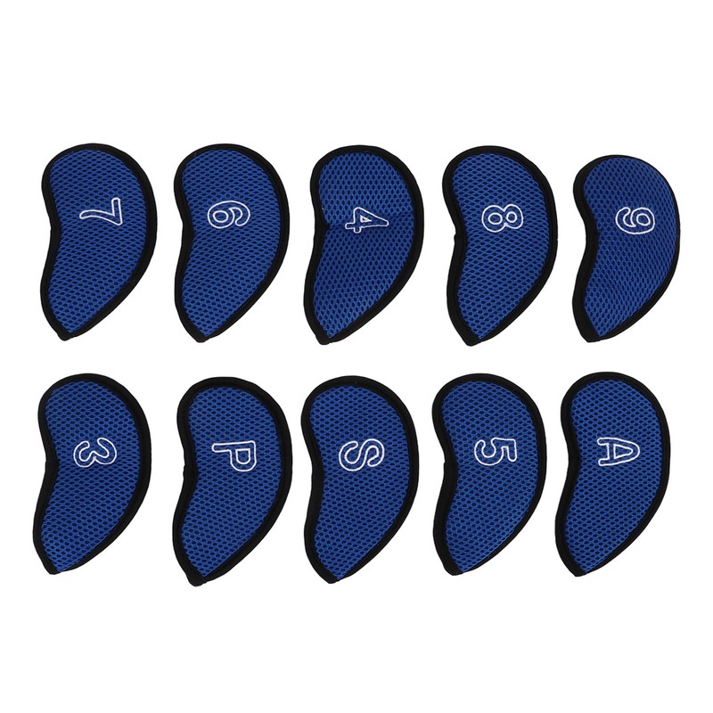 10 PCS Golf Club Head Covers Golf Iron Pole Net