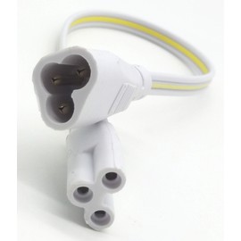 Traodin T5 T8 LED Lamp Connecting Wire Ceiling Lights Daylight Integrated Tube Cable Linkable Cords for LED Tube Lamp Holder Socket Fittings with Cables 30CM (2-Pack 3Pin M/F)