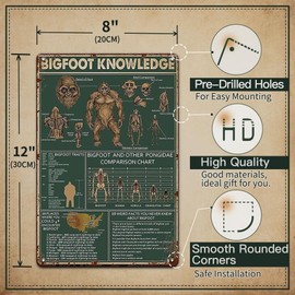 2Pcs Vintage Funny Sasquatch Signs Bigfoot garden decor, Bigfoot Sasquatch Funny Signs for yard