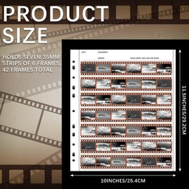 Skybooly 100 Pcs 135 35mm Film Negative Sleeves Negative Page Preserver Film Negative Storage Archival Storage Sheet for Organizing Films