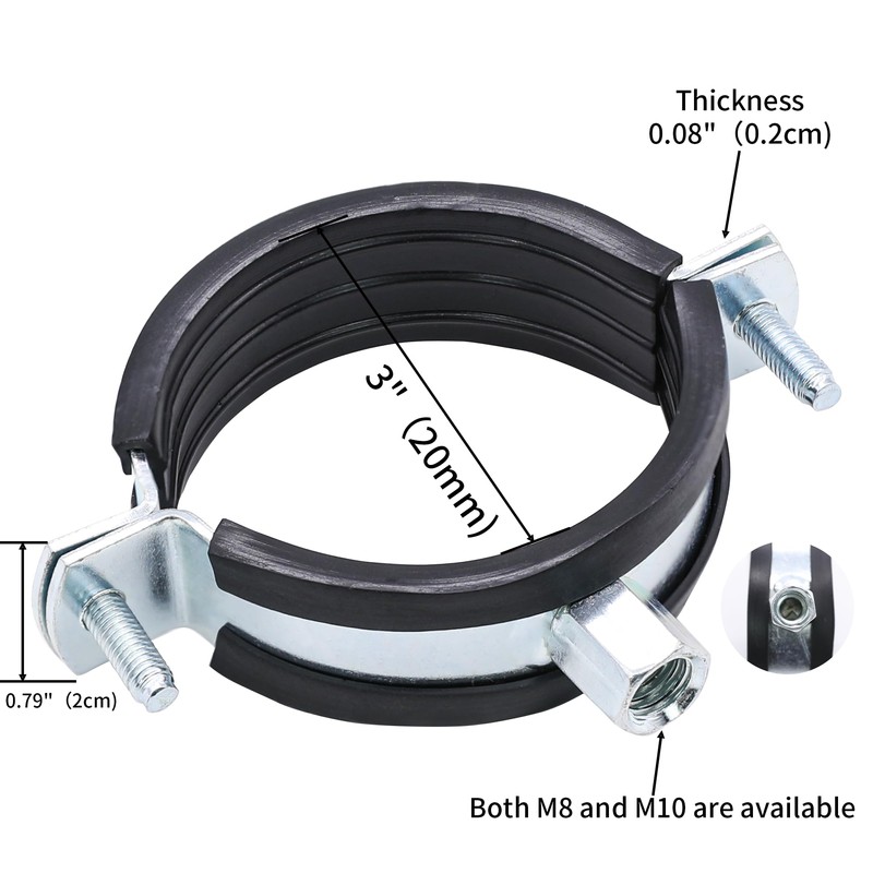 PEROMI 5 PCS Split Ring Pipe Hanger Heavy Duty Adjustable