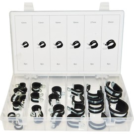 Swordfish 30181 28pc Large Size Rubber Insulated Adel Clamp Assortment