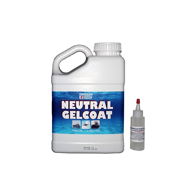 Fiberglass Supply Depot Neutral Gelcoat No Wax Gallon with 60cc