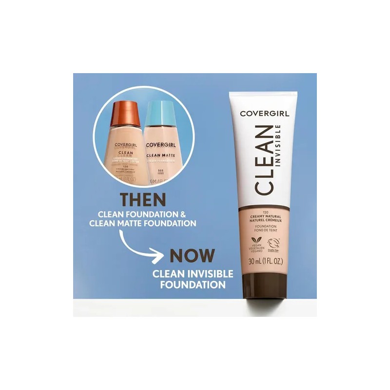 Covergirl Clean Liquid Foundation, Sand Beige 153, Pack Of 1