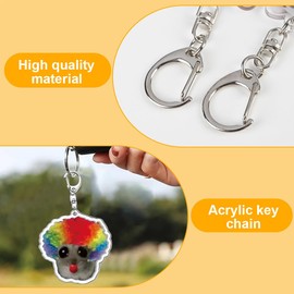 JEYORZY Pack of 3 Key Chains Sad Hamster Sad Hamster Acrylic Keyring Suitable for Children and Adults Fun Keyring for Couples