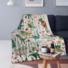 Eitqtbea Cute Christmas Dinosaur Blanket Kids Blanket Flannel Lightweight Throw