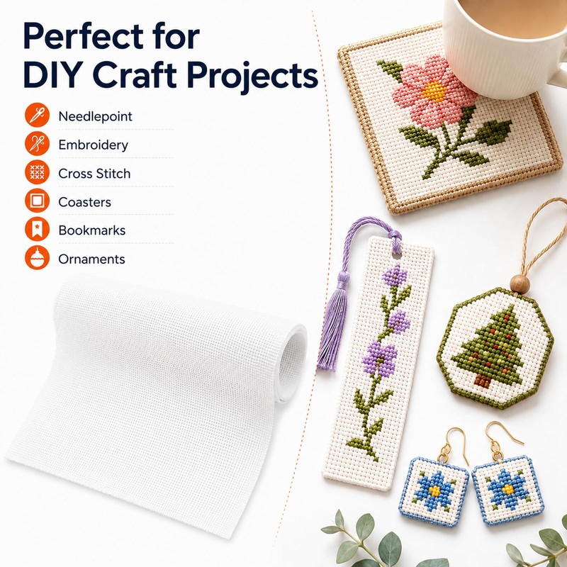 2pack Needlepoint Canvas 13 Mesh, 17 x 20 in, Blank