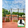 2 Pack String Light Poles for Deck, 5Ft Heavy-Duty Metal